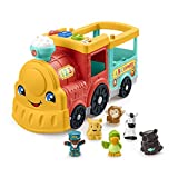 Fisher-Price Little People Tren animales ABC grande con luces, sonidos y 5 figuras de juguete (Mattel HHH20)