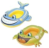Bestway-34085 Barca Hinchable Animales, Color Azul, Verde (34085000)