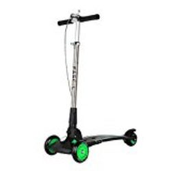 Fascol Patinete de 3 Ruedas para Niños 5 a 15 Años , Plegable,Verde [OFERTAS]
