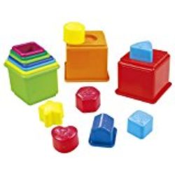 Playgo – Set cubos apilables y figuras geométricas – 16 piezas (ColorBaby 44286) [OFERTAS]