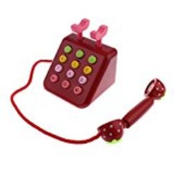 Baoblaze Juguete de Teléfono de Madera Juegos de Rol Juguete Educativos para Niños – Rojo [OFERTAS]