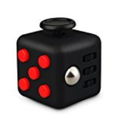 HORIZONTAL Cubo inquieto para los adultos y los niños de Ansiedad Atención alivia el estrés, la ansiedad estrés de liberación de juguete (ROJO) [OFERTAS]
