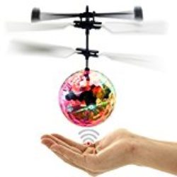 Wiiguda@Bola Voladora con Led Llamativo Juguete, Juguetes que vuelan a distancia bola de infrarrojos de inducción Mini Aviones luz intermitente para niños, regalo para las fiestas y Navidad. [OFERTAS]