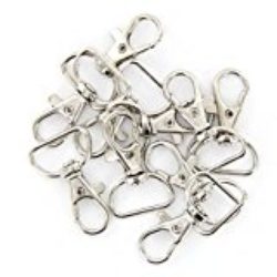 Arandelas con ganchos giratorios para tiras y cadenas, 10 unidades, color plateado [OFERTAS]