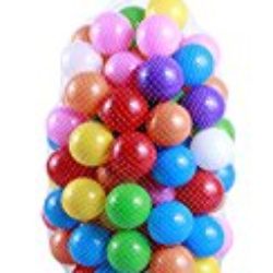 IKRR Bola del Océano Bola Bobble Bolas Juguetes Patio de Recreo Baño Bebé Niños (Multicolores-100pcs, 7cm) [OFERTAS]