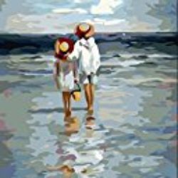 [Rahmenlos] Pintura al óleo de DIY Por Números, Pintura Por Número de Kits-Digital Pintura Pinturas Lienzo Arte de la Pared del Paisaje Día Jose Ilustraciones Para Los Regalos Salón Blanco Home Living Oficina de Navidad Año Nuevo San Valentín Decoración Decoraciones – Pintura de DIY Por Números Bricolaje Kit de Lona Para Adultos Mayores avanzada Niños joven-Ver al mar 12X16 Inch [OFERTAS]