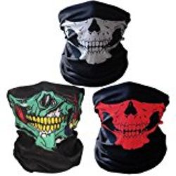 3 x Premium multifunción Bandana | Braga | | paño de manguera | Pañuelo con calavera de esqueleto Máscaras para moto bicicleta Esquí Paintball Gamer Carnaval Disfraz Calavera Máscara … (green/white/red) [OFERTAS]