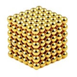 OBEST NIU Puzzle de Bolas Magneticas de Neodimio, Puzle de Bolas de 216 Bolas Magnéticas 5mm (Dorado) [OFERTAS]