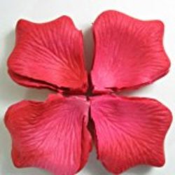 BestOfferBuy 1000Uds. Pétalos de Rosa en Seda Roja para Decoración Bodas Fiestas Confeti [OFERTAS]