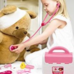 Samoleus Doctora Juego Pretender de Enfermera Médico Kit Cuadro Juguete Set 15 Piezas para Niños Infantiles 3 Años + (Rojo) [OFERTAS]