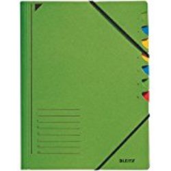 Leitz 3907-55 – Carpeta con 7 separadores, color verde [OFERTAS]