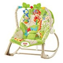 Fisher-Price – Hamaca crece conmigo monitos divertidos, color verde (Mattel CBF52) [OFERTAS]