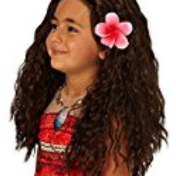 Peluca Rubie ‘s con flores, accesorio de disfraz de Vaiana de Disney [OFERTAS]