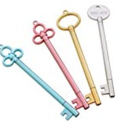 Westeng 4pcs Pluma de gel Forma de Llaves Bolígrafos de Gel Creativas Papelería,Tinta Negro（color al azar） [OFERTAS]