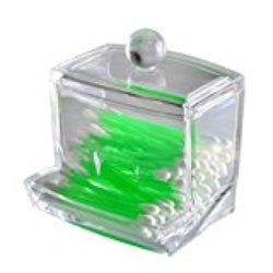 Westeng 1 Pcs Recinto de almacenaje para bastoncillos algodón PS plástico Claro acrílico bastoncillos organizador Decoración del hogar(sin bastoncillos) [OFERTAS]