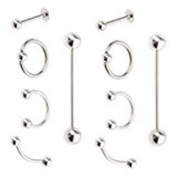 Baosity Barra Curva Barbell con Bolas para Ceja Labio Pezón Orejas Oídos Color Plata 10 Piezas [OFERTAS]