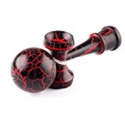 JouerNow Juego de habilidad Kendama Juego de giro Juego de tortuga, 7.25 pulgadas (negro y rojo) [OFERTAS]