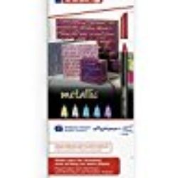 Edding 4-1200 – Caja 6 rotuladores con punta de fibra, surtido, colores metalicos [OFERTAS]