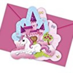 12-piezas Kit de invitación Unicornio para Cumpleaños Niños o Fiesta motos con 6 Tarjetas invitación y 6 Sobres niños cumpleaños fiesta Invitaciones Tarjetas Unicornio Niña Mundo de ensueño Candado [OFERTAS]