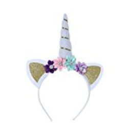 Youkara 1 PC Banda de Pelo Estilo Unicornio de Los Niños de Fiesta Rendimiento Baile Accesorios de la Fotos al por Mayor de Oro [OFERTAS]