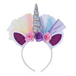 Youkara 1 PC Banda de Pelo Estilo Unicornio de Los Niños de Fiesta Rendimiento Baile Accesorios de la Fotos al por Mayor de Silver [OFERTAS]