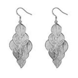 Cdet 1Par 6g Pendientes de plata de moda largo de forma de hoja elegante accesorios de ropa aniversario de boda mujer [OFERTAS]