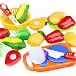 JUNGEN Juguete de Cocina Infantil ,juguete Frutas y Verduras, cocina de Niños Corte Juguete [OFERTAS]