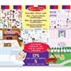 Melissa & Doug – Casa de juguete, bloc de autoadhesivos reutilizables (14197) [OFERTAS]