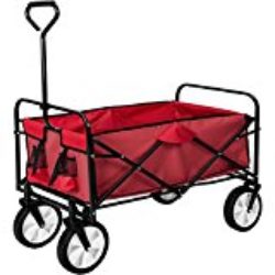 TecTake Carro de mano plegable y abatible carrito de transporte | Carga 80kg | -disponible en diferentes colores- (Rojo | no. 400906) [OFERTAS]
