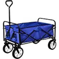 TecTake Carro de mano plegable y abatible carrito de transporte | Carga 80kg | -disponible en diferentes colores- (Azul | no. 402595) [OFERTAS]