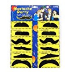 chinkyboo Paquete de 12 auto-adhesivo Surtido Partido falso bigote / Bigote Set disfraces de cumpleaños con estilo [OFERTAS]
