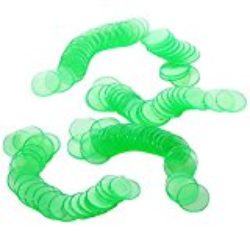 100 Piezas Chips De Bingo Pl¨¢sticos Claro Verde 3/4 Pulgadas Bingo chips [OFERTAS]