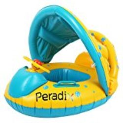 Peradix Flotador de Juguete Inflable para Niños con Sombrilla,Delicia Casera,Material respetuoso al Medio Ambiente [OFERTAS]