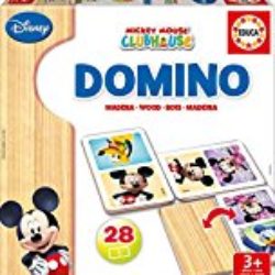 Educa Juegos – Disney Dominó de madera con motivo de Mickey y Minnie (16037) [OFERTAS]