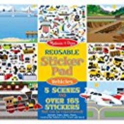 Melissa & Doug – Vehículos, bloc de autoadhesivos reutilizables (14199) [OFERTAS]