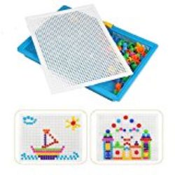 296 Unids Jspoir Melodiz Hongos Setas Cuentas de Uñas Construcción de Pedales de Rompecabezas para Niños 7 Juguetes Educativos de Color por 3 Años Sobre los Niños Regalo Perfecto para sus Niños [OFERTAS]