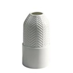 Industreal VASE TISSE jarrón en porcelana blanca esmaltada [OFERTAS]
