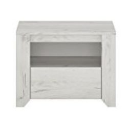 Mesita de noche &laquo;&Aacute;ngel&raquo; de 1 caj&oacute;n, madera, roble blanco de Furniture To Go [OFERTAS]