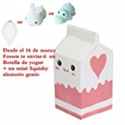 Fossen Squishy Botella de yogur Kawaii Squishies Slow Rising Squeeze Juguete (Rosa) [OFERTAS]