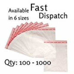 Bolsas de celof&aacute;n para guardar accesorios y ropa, autoadhesivas, sello pl&aacute;stico OPP, perfecto para FBA (100 unidades), color transparente 4″ x 6″ = 10cm x 15cm [OFERTAS]