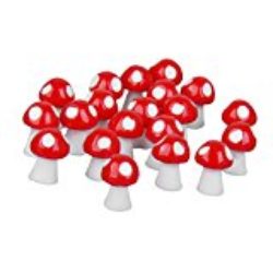 20pcs Dollhouse Casa De Muñecas Miniatura Setas Decoración Bonsai Paisaje Jardín (rojo) [OFERTAS]