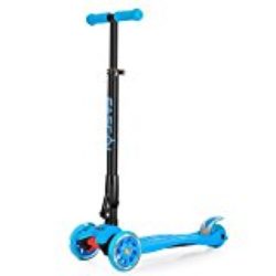 Fascol Patinete de 3 Ruedas con Diseño Scooter para Niños de 2 a 12 Años de Edad + Rodillera, Azul [OFERTAS]