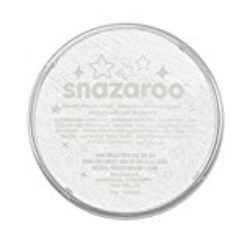 Snazaroo – Pintura facial y corporal, 18 ml, color blanco centelleante [OFERTAS]