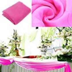 BITFLY 10M x 1.35M Sheer Organza Swag DIY Tela de la boda de la tapa de la tabla de eventos Decoración Partido Escalera arco Valance tabla falda – 30 colores disponibles Fucsia [OFERTAS]