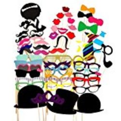58PCS Colorful Props On A Stick Mustache Photo Booth Party Fun Wedding Favor Christmas Birthday Favor [OFERTAS]