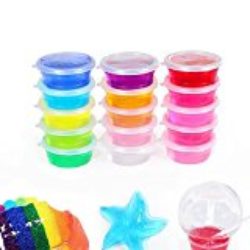 Awhao 15PCS Clear Slime Storage Containers With 15PCS Corresponding Fit Lids Leakproof Plastic Storage Containers and 2PCS Slime Mixing Spoons, Leakproof Clear Plastic Storage Slime with Lids [OFERTAS]