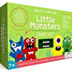 Little Monsters principiantes Kit de costura – impresionante regalo para las niñas & los niños edades 7 A 13, mejor educación Kit de manualidades y juguetes para niños [OFERTAS]