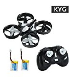 Mini Drone Cuadricóptero 2.4G 4CH Girocompás 6 Ejes Antiaplastamiento con Modo de Retorno y sin Cabeza,  Quadcopter Helicopteros Headless, JJRC H36 color negro con 2 baterías [OFERTAS]