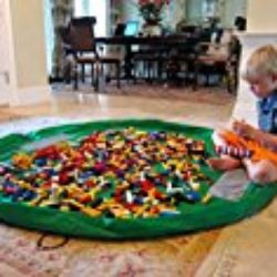 Toocoo Bolsa de Almacenamiento- Ideal para Lego, Duplo y Juguetes para niños Bolsa Rápidamente Limpieza Organizador Del Almacenaje, Multiusos Portátil al Aire Libre Manta Actividades Alfombra 150 cm 60 pulgadas（Verde） [OFERTAS]