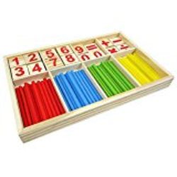 Vi.yo Entrada Matemática Caja de Juego Digital Totalmente de Madera Palos Digitales Intelectuales Palos de Aprendizaje Ayudas de Matemáticas Palos Digitales para Niños [OFERTAS]